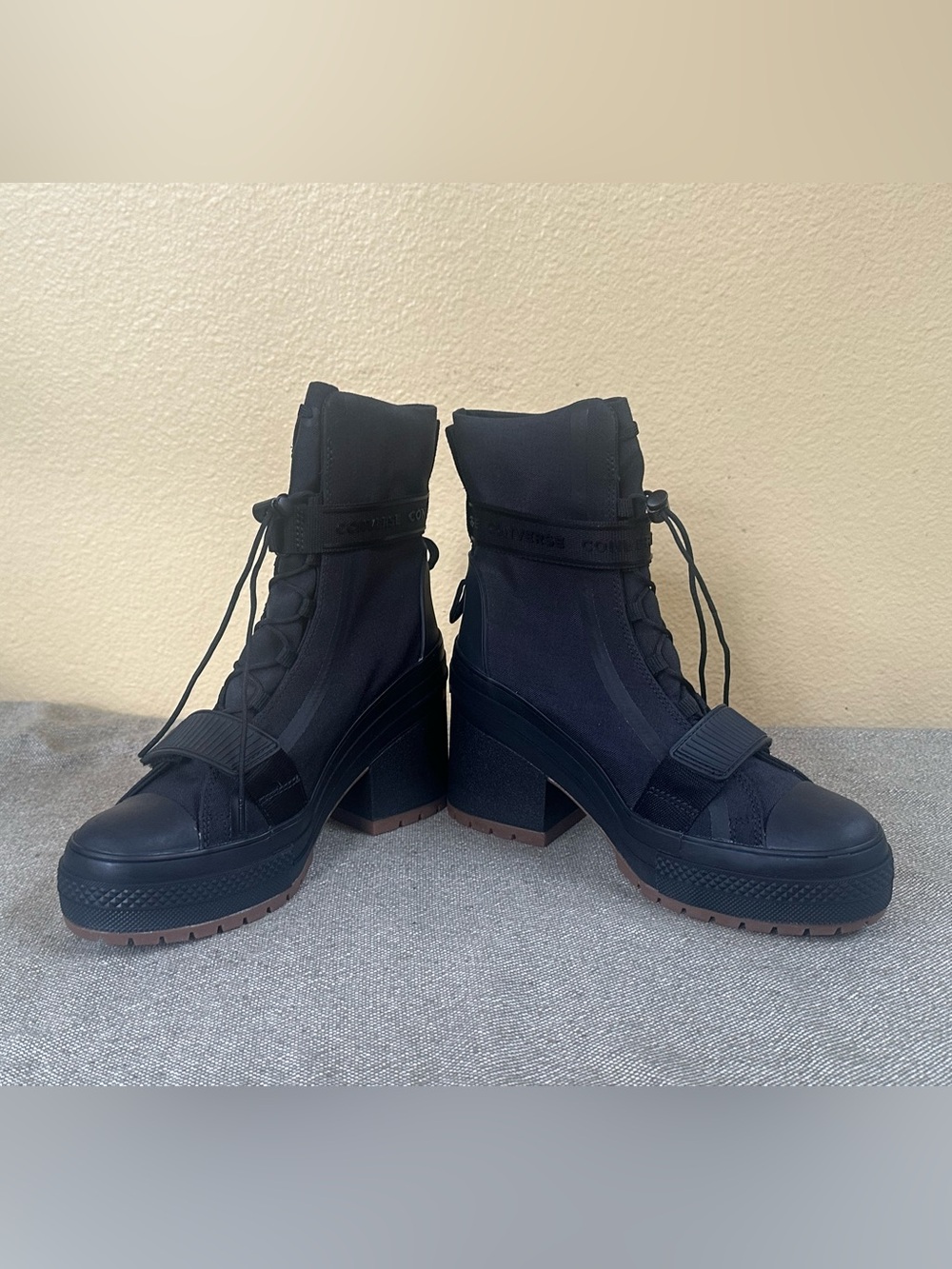 Converse All Star GR82 Extra-High Platform Utility Heeled Boot Black NWOT 9 - Picture 7 of 11